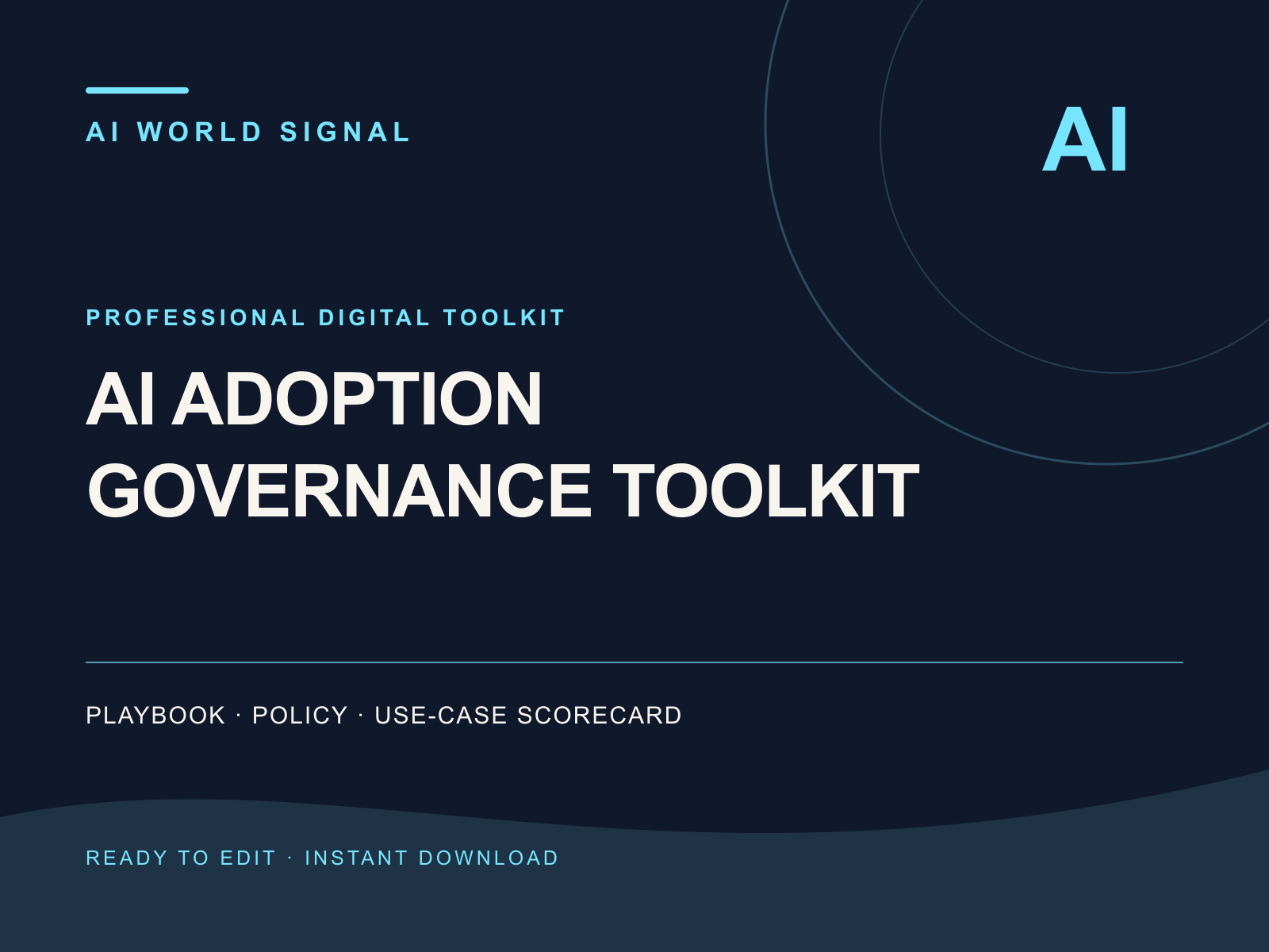 Cover of the AI Adoption and Governance Toolkit